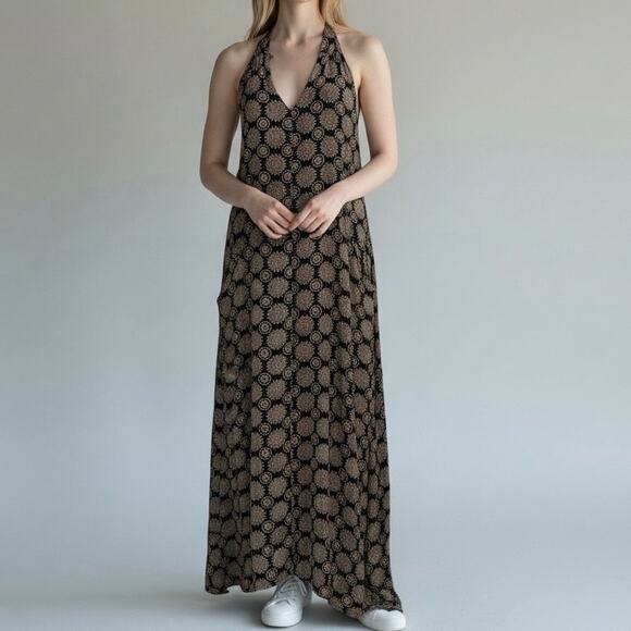 Flynn Skye Dresses & Skirts - Flynn Skye Bohemian Maxi Dress In Taupe Sunset